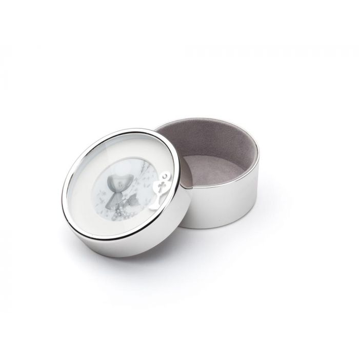 zilverstad Fotodoosje Eerste Communie verzilverd gelakt zilverstad Fotodoosje Eerste Communie verzilverd gelakt