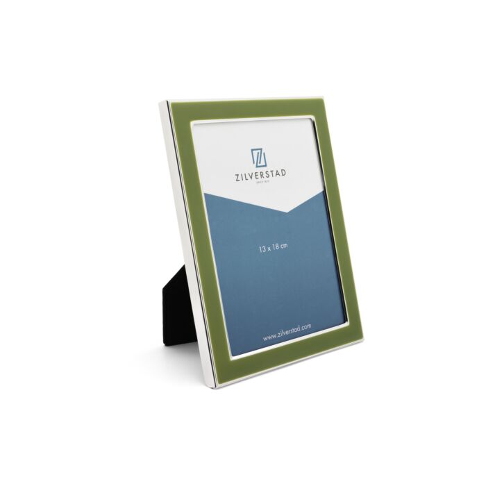 zilverstad Fotolijst Colore groen 13 x 18 cm verzilverd gelakt