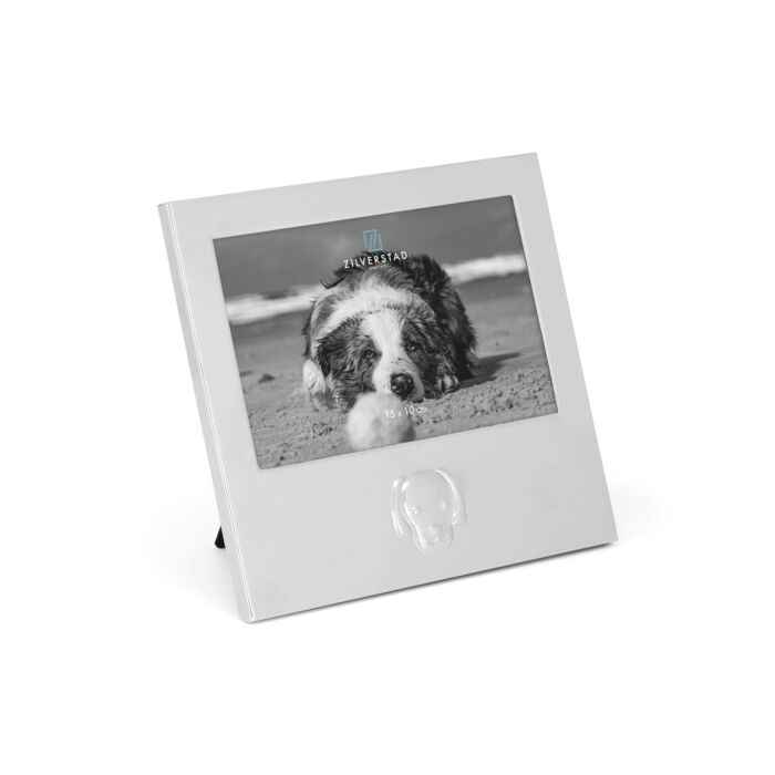 zilverstad Fotolijst Hond 15x10 cm verzilverd gelakt
