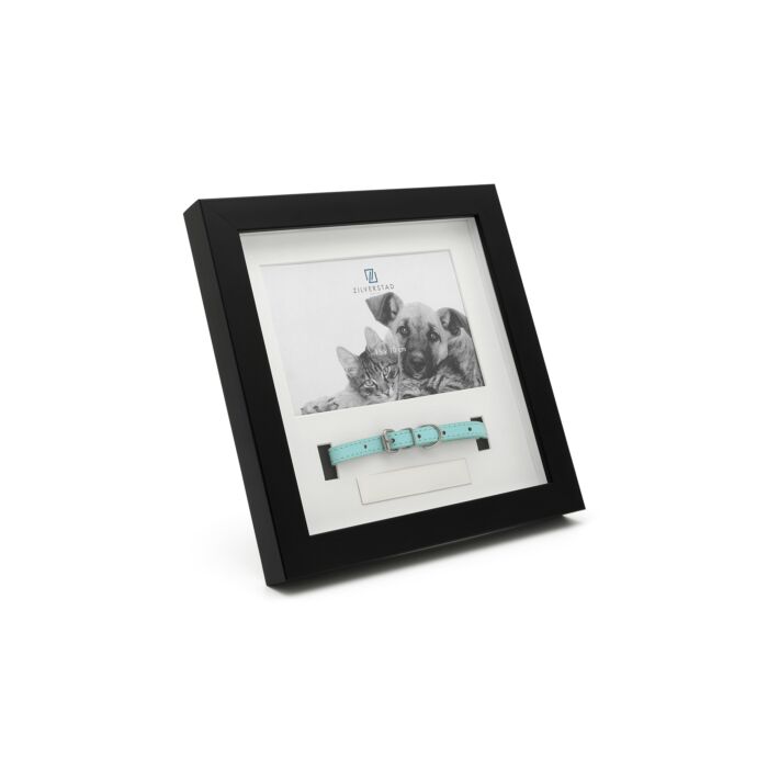 zilverstad Memory fotolijst Huisdier met riempje 15x10cm passepartout zwart