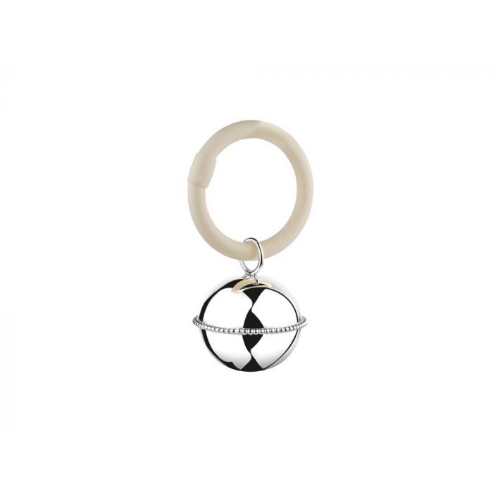 zilverstad Rammelaar Bal parel aan ring (B90 zwaar verzilverd) zilverstad Rammelaar Bal parel aan ring (B90 zwaar verzilverd)