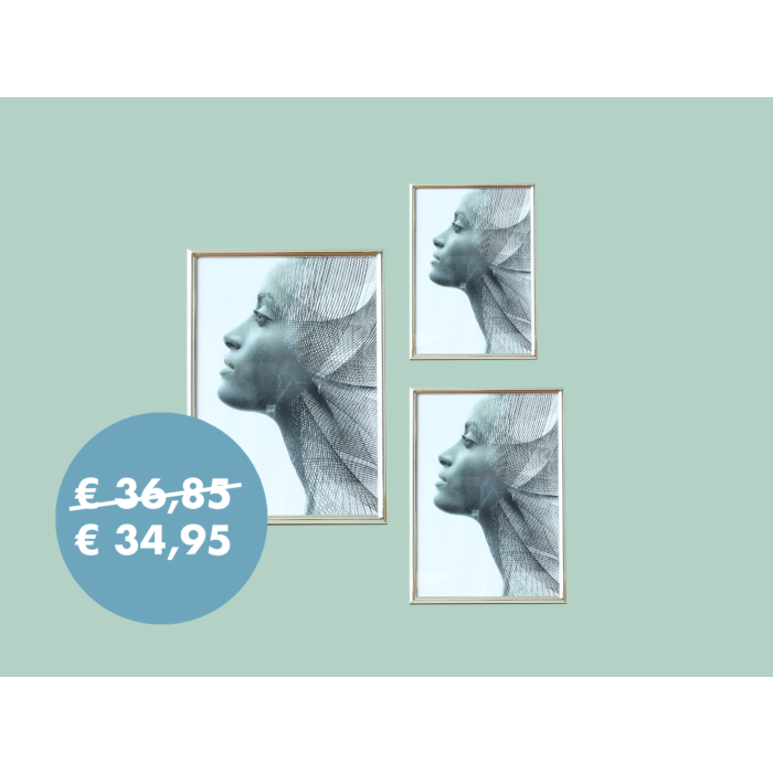 zilverstad Set van 3 fotolijsten Sweet Memory verzilverd gelakt - 10x15cm / 13x18cm / 15x20cm