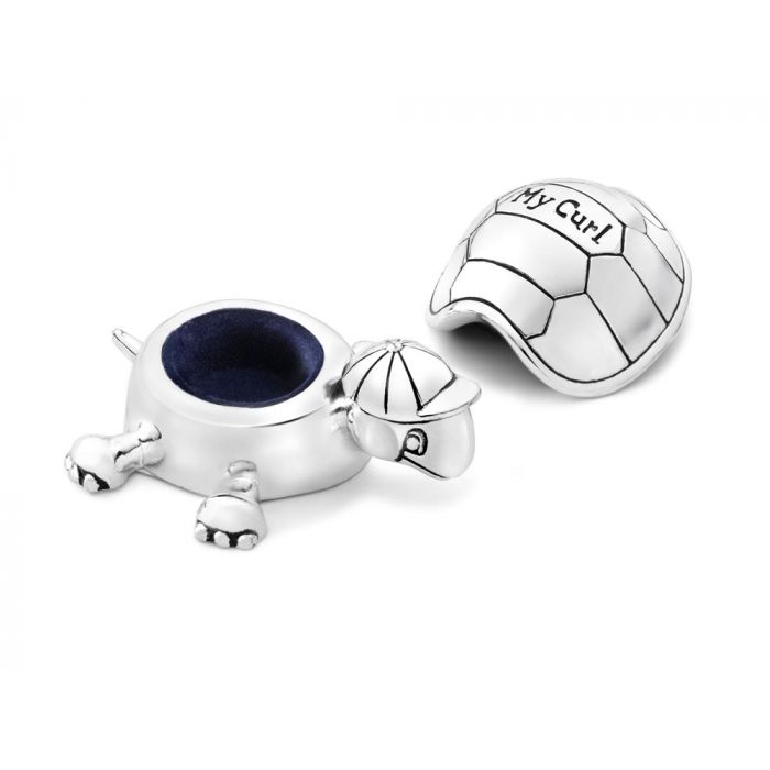 Zilverstad Tanden- En Haarlokdoosje Schildpad Zilver Kleur