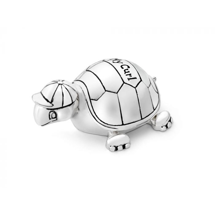 Zilverstad Tanden- En Haarlokdoosje Schildpad Zilver Kleur