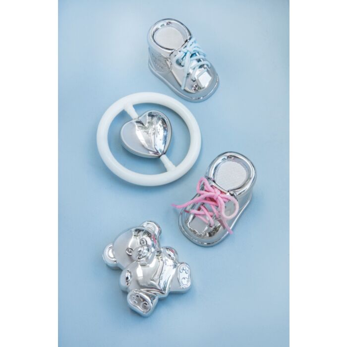 Zilverstad Tanden-/haarlokdoosje Beer Met Hart Zilver Kleur