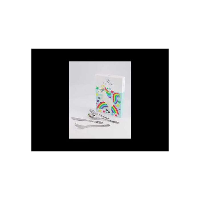 zilverstad Kinderbestek Unicorn 4-delig RVS 18/10