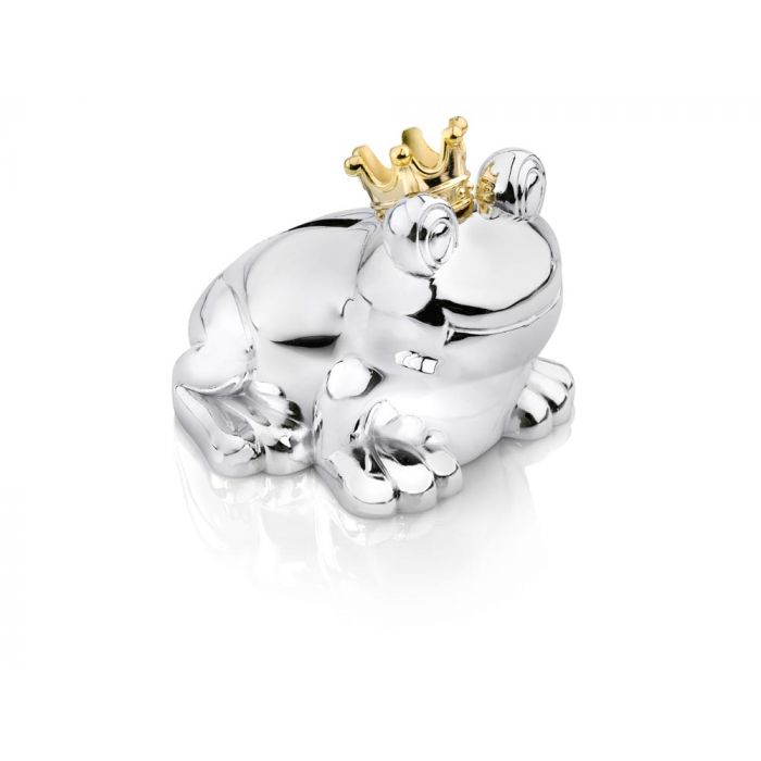 zilverstad Spaarpot Kikker zilver kleur