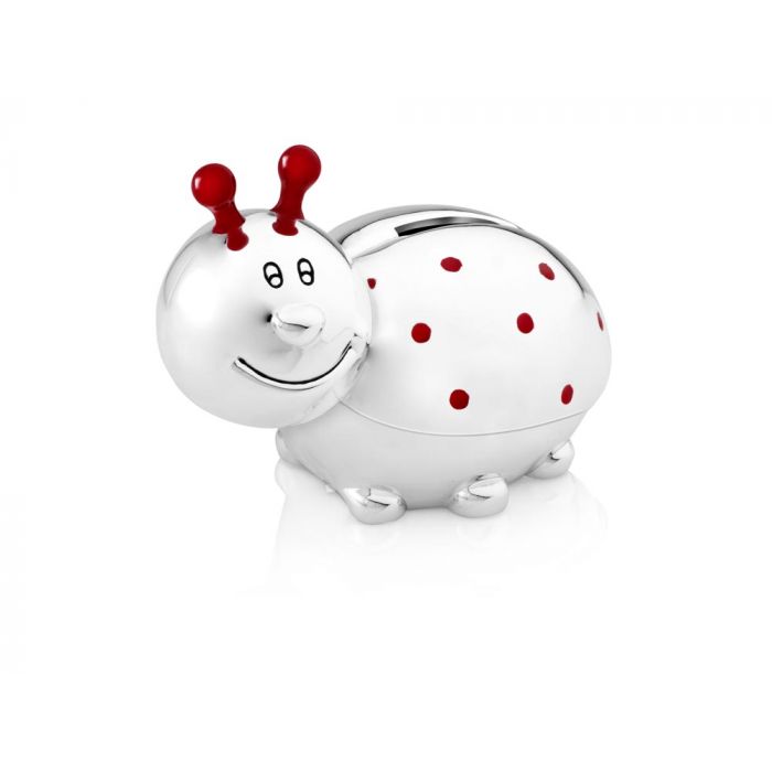 zilverstad Spaarpot Lieveheersbeest zilver kleur