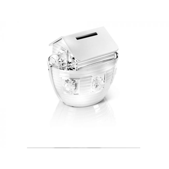 zilverstad Spaarpot Noah's Ark zilver kleur