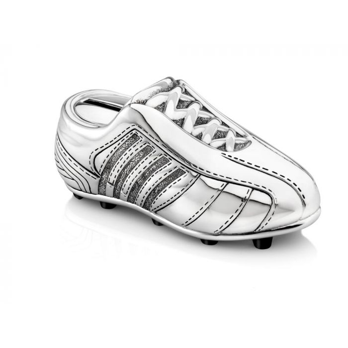 zilverstad Spaarpot Voetbalschoen zilver kleur