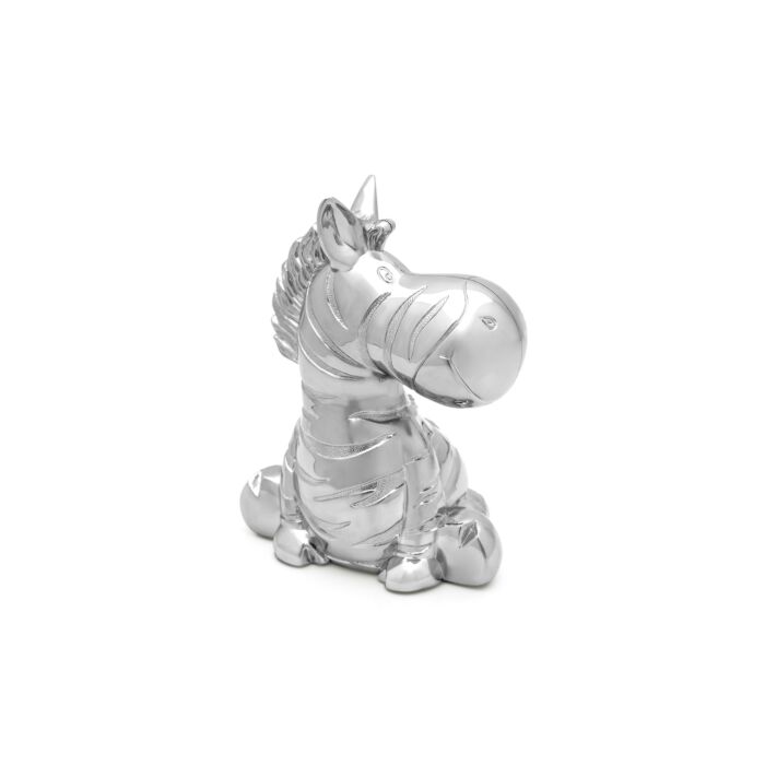 zilverstad Spaarpot Zebra zilver kleur