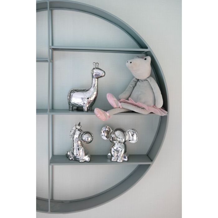 Zilverstad Spaarpot Zittende Olifant Zilver Kleur