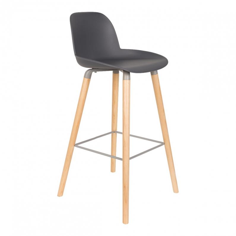 zuiver Albert Kuip Barkruk 75 cm Donkergrijs