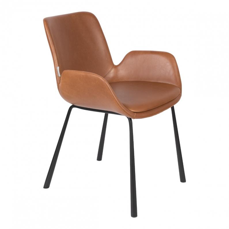 zuiver Brit LL Armstoel Bruin