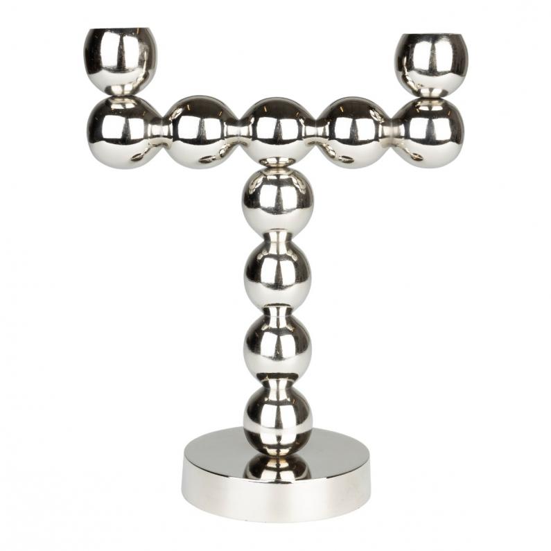 zuiver Bubbles Kandelaar Two Shiny Zilver