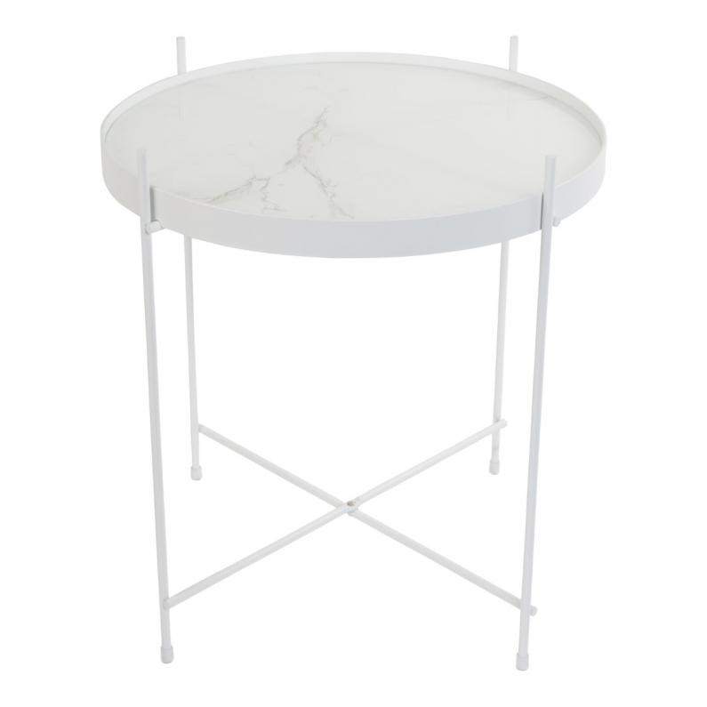 zuiver Cupid Bijzettafel Marmer Wit