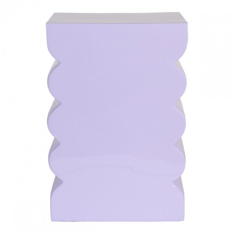 zuiver Curves Bijzettafel Shiny Lila