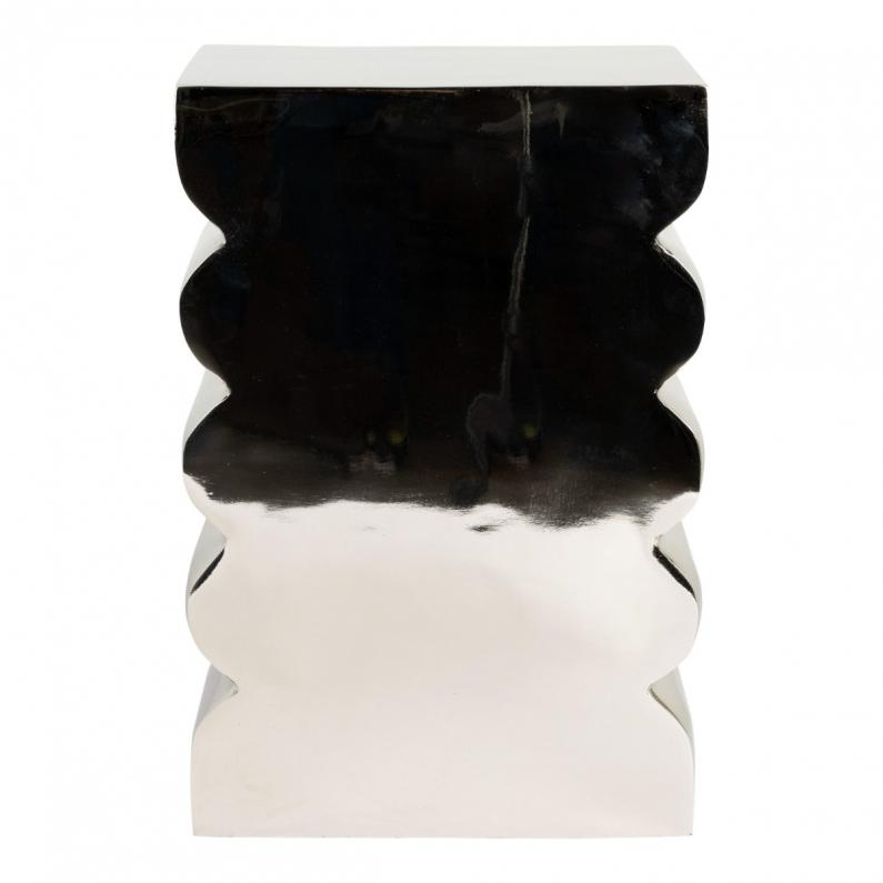 zuiver Curves Bijzettafel Shiny Zilver
