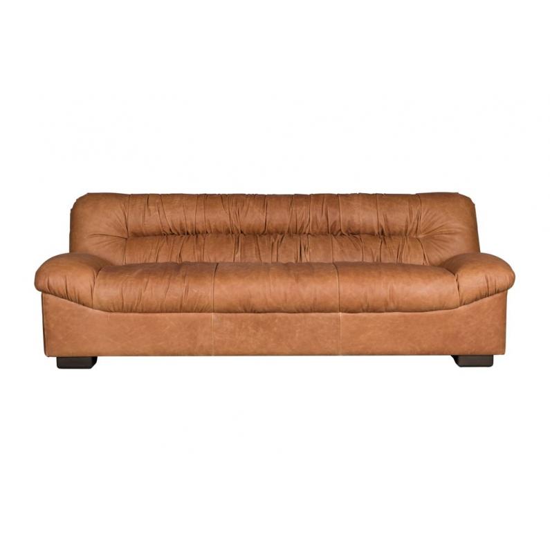 zuiver Douglas 3-zitsbank Leer Cognac Bruin