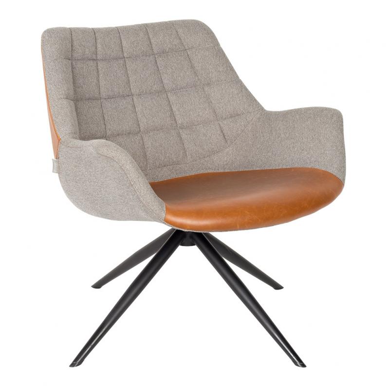 zuiver Doulton Loungestoel Vintage Bruin