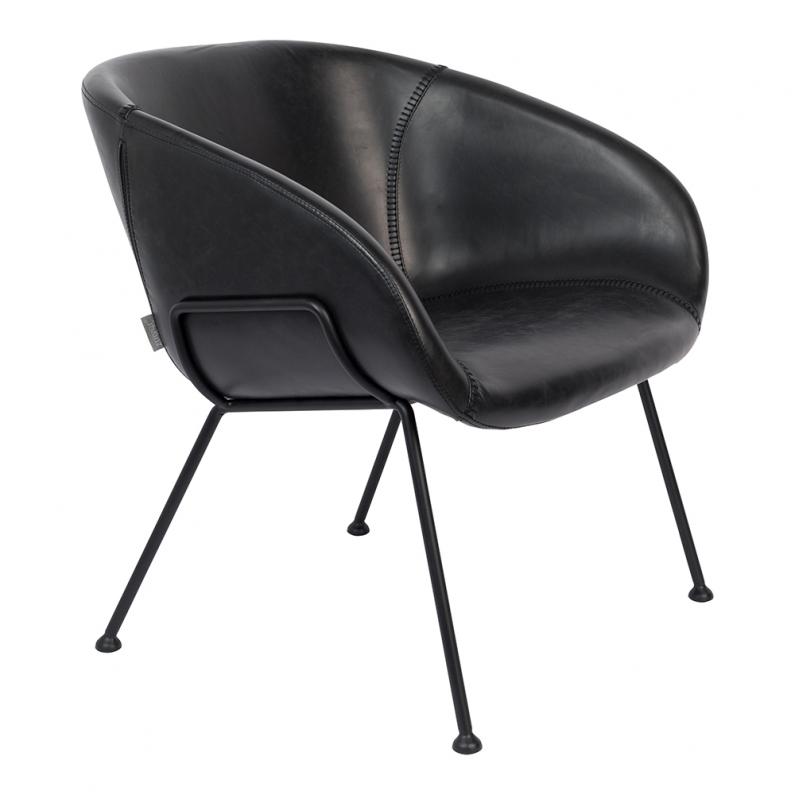 zuiver Feston Loungestoel Zwart