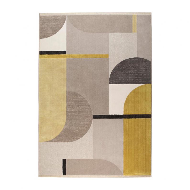 zuiver Hilton Vloerkleed 160x230 Grijs/Geel