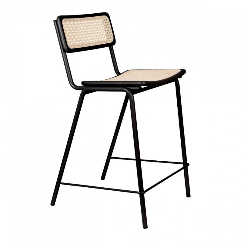 zuiver Jort Barkruk 66 5 cm Naturel/Zwart