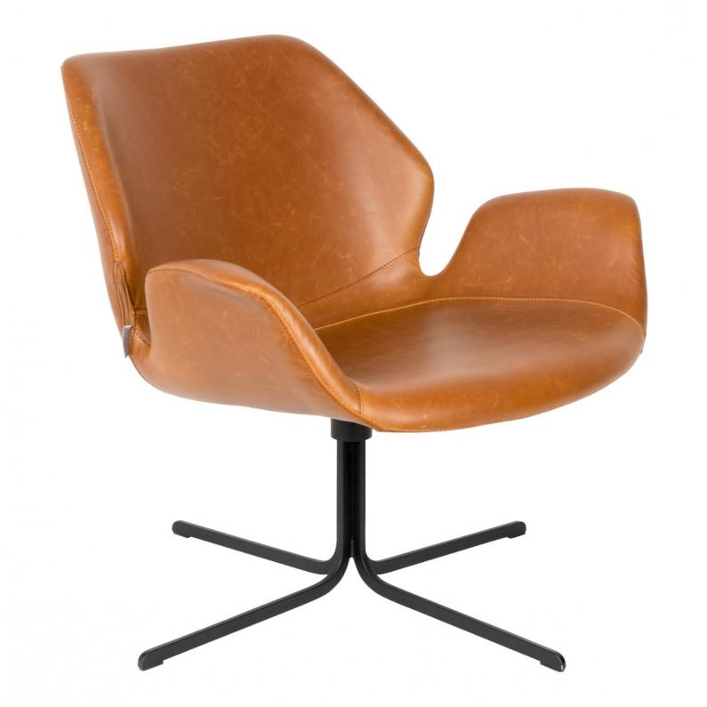 zuiver Nikki Loungestoel Bruin