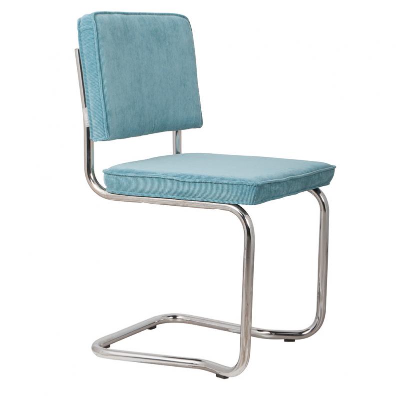 zuiver Ridge Rib Kink Stoel Blauw