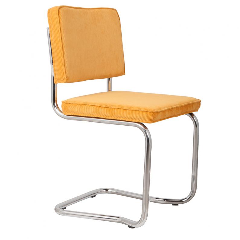 zuiver Ridge Rib Kink Stoel Geel