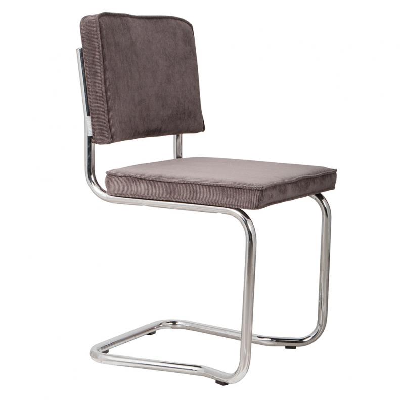 zuiver Ridge Rib Kink Stoel Grijs