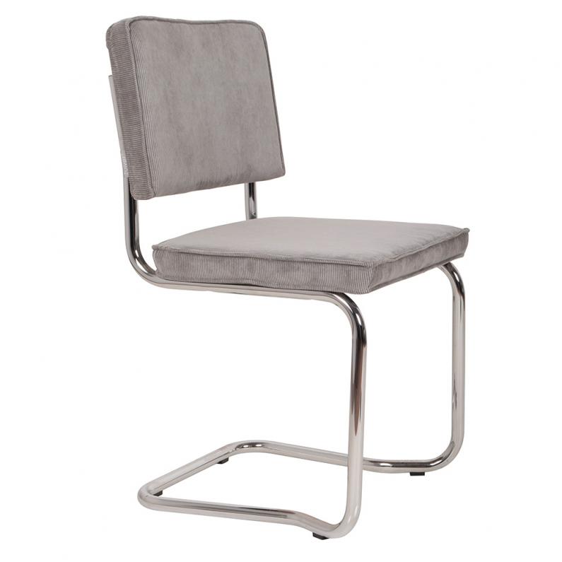 zuiver Ridge Rib Kink Stoel Lichtgrijs