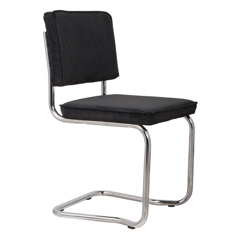 zuiver Ridge Rib Kink Stoel Zwart