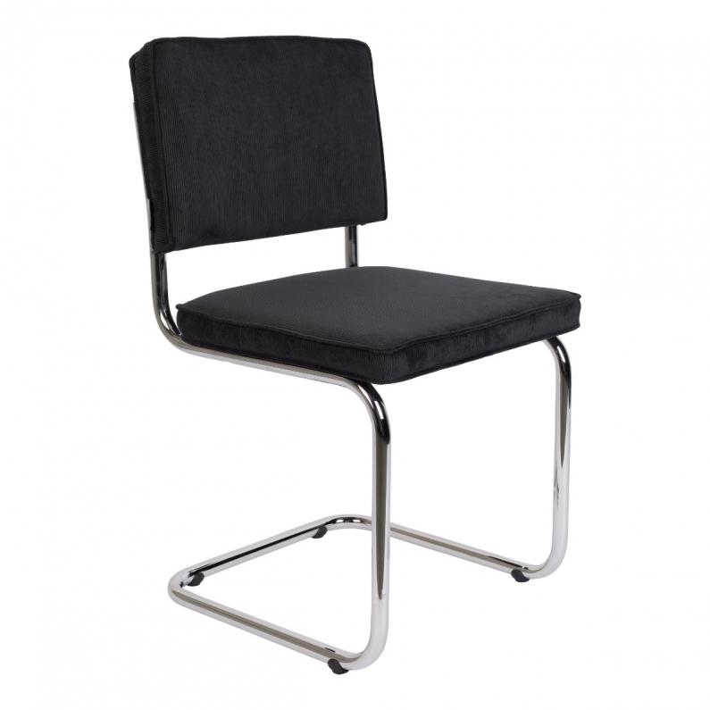 zuiver Ridge Rib Stoel Zwart