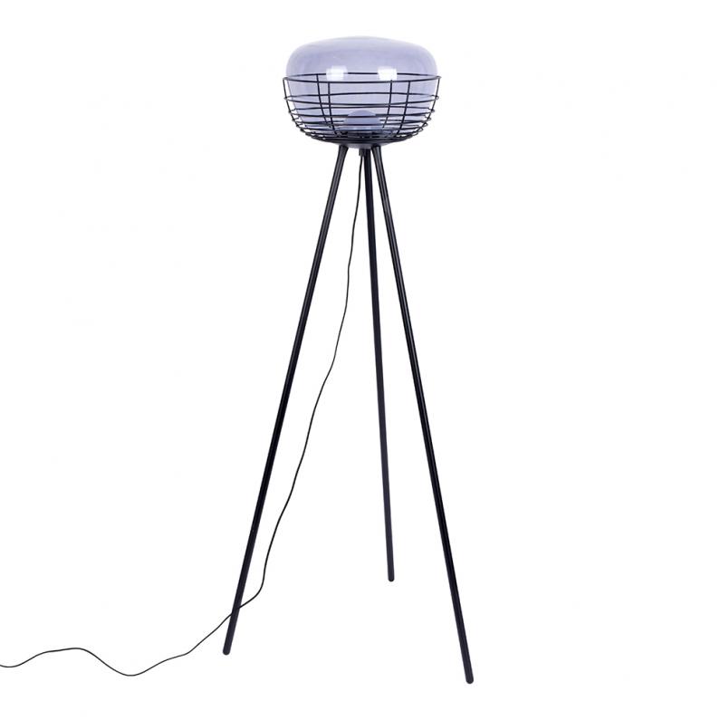 zuiver Smokey Vloerlamp Zwart
