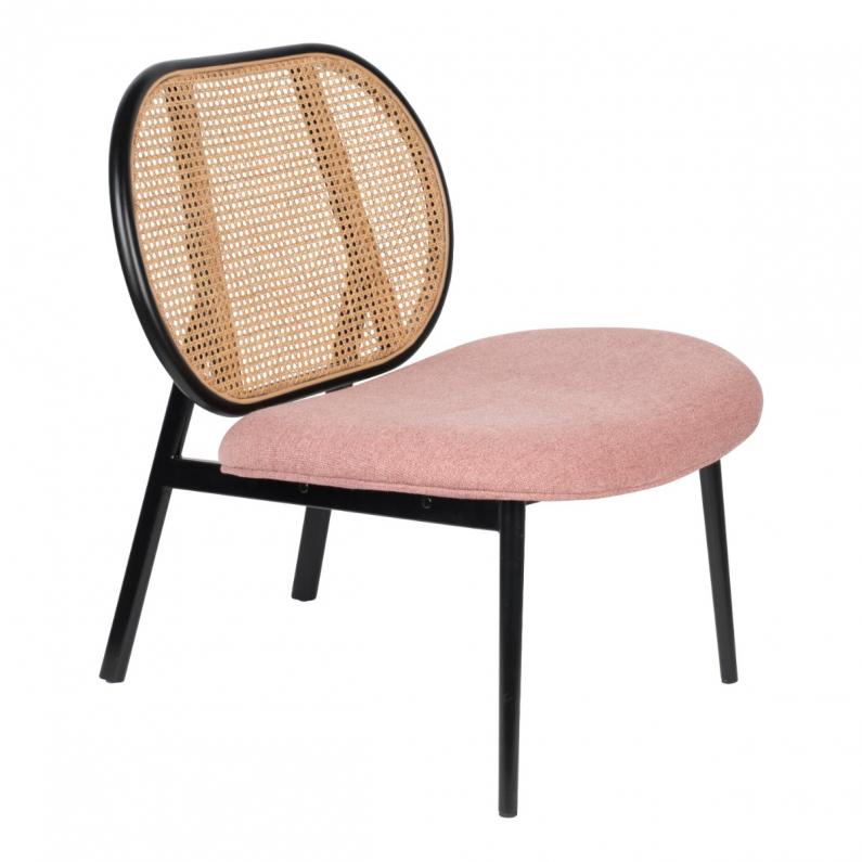 zuiver Spike Loungestoel Naturel/Roze