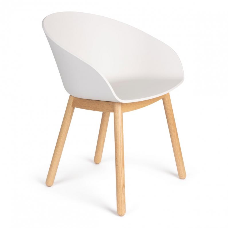 zuiver Void Armchair Eiken Milk Wit