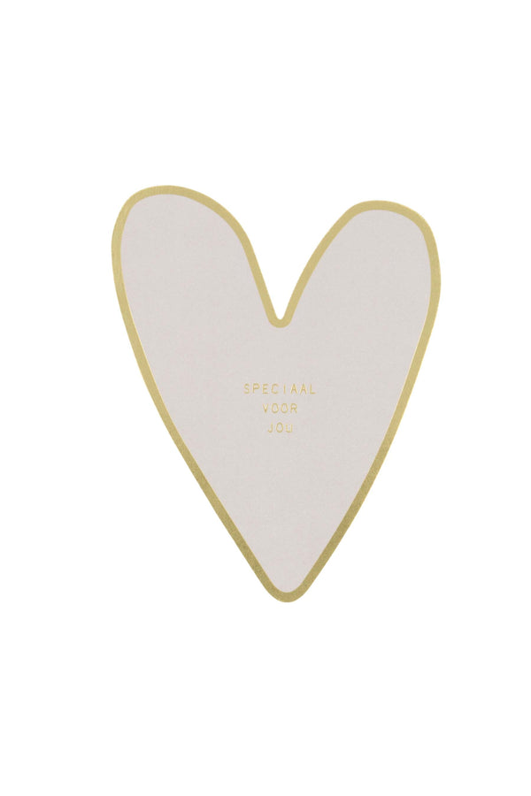 zusss ansichtkaart hartje speciaal voor jou zand / goud
