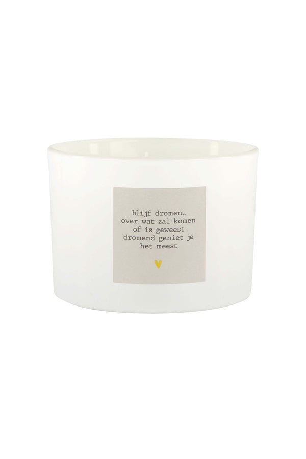 zusss geurkaars in glas gedicht blijf dromen L zand