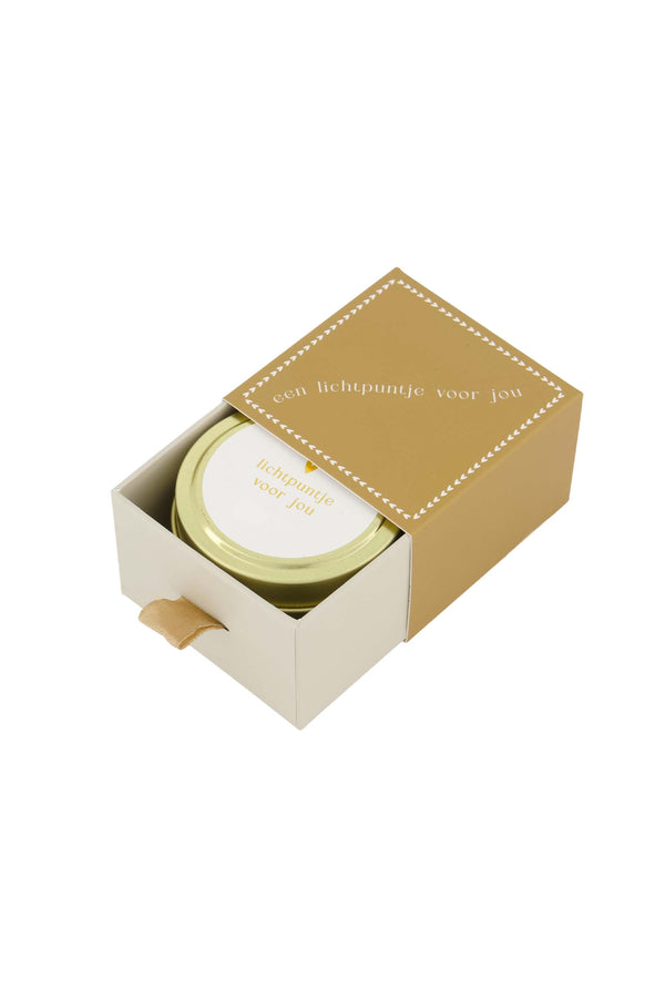 zusss geurkaars schuifdoosje lichtpuntje voor jou wit / goud