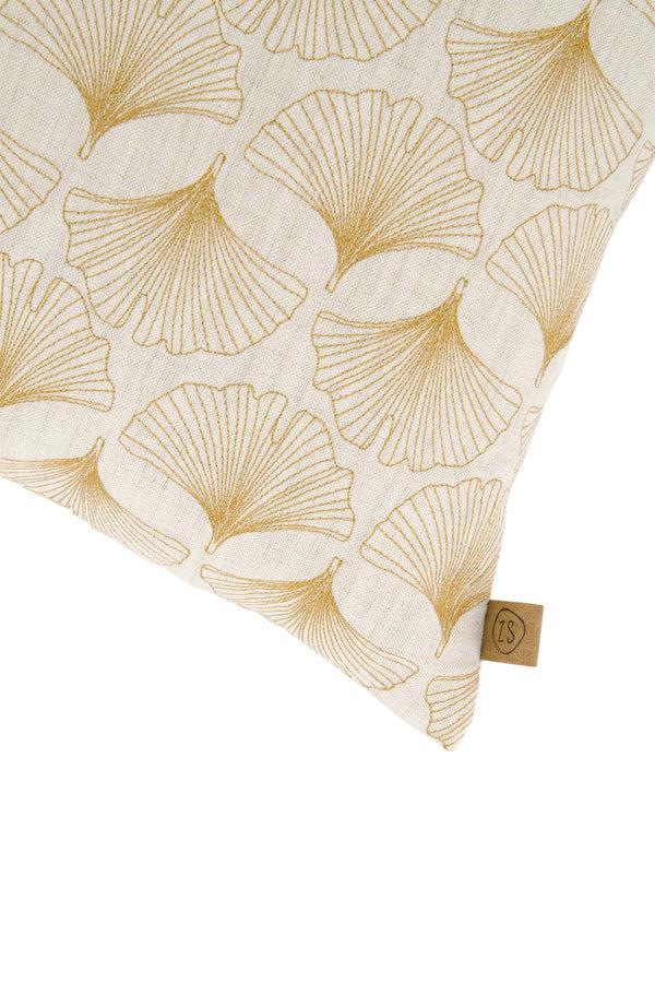 Zusss Kussen Ginkgo Blad 60x35cm Peper En Zout / Camel
