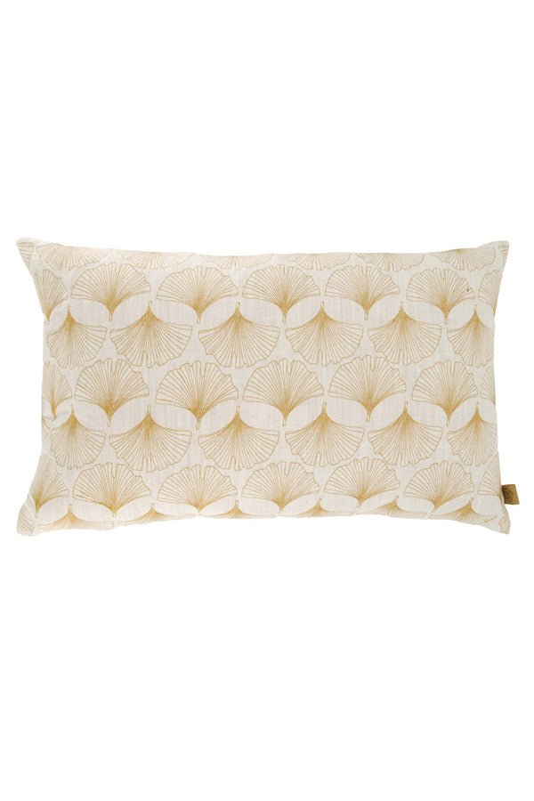 zusss kussen ginkgo blad 60x35cm peper en zout / camel