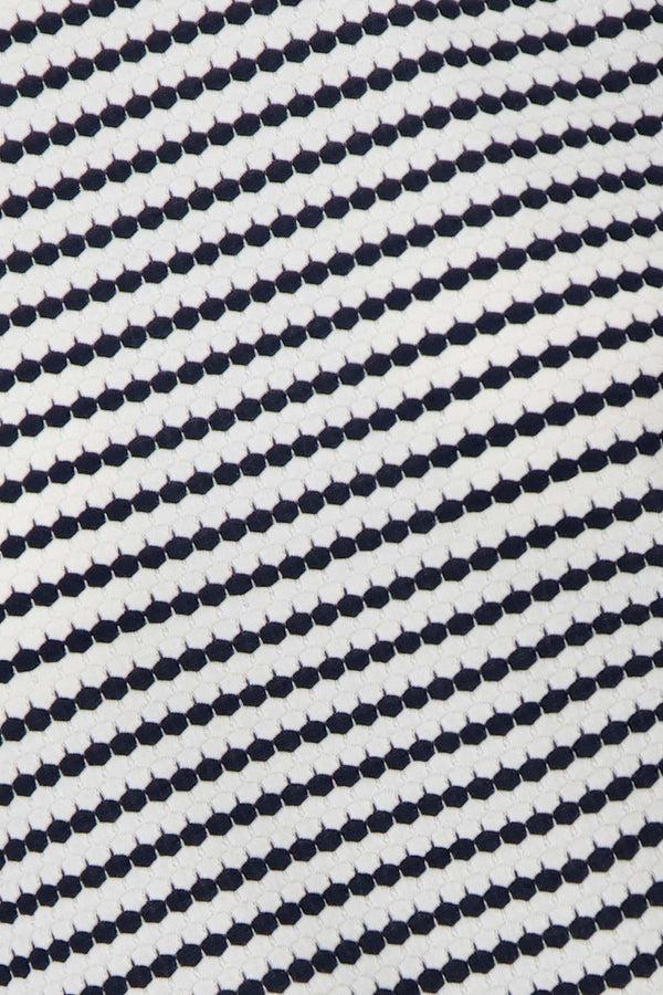 Zusss Poffmouw Top Met Streep In Structuur Materiaal Off White / Navy