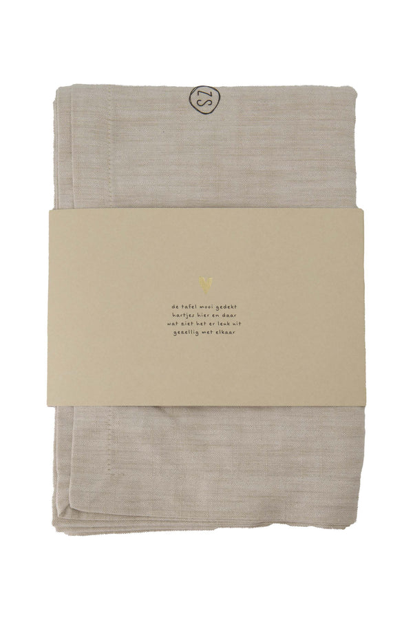 Zusss Tafelloper Hartjes Zand/antracietgrijs Zand / Antracietgrijs