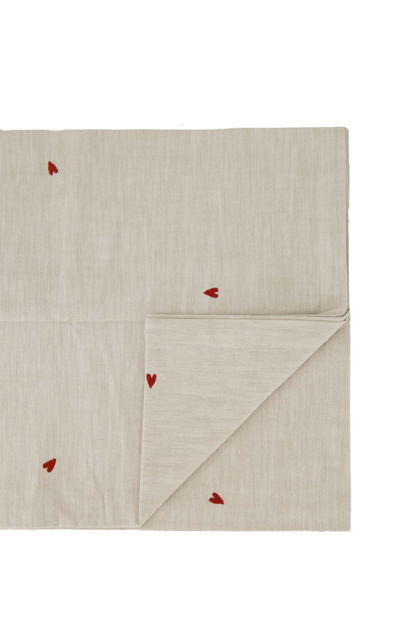 zusss tafelloper hartjes zand/antracietgrijs zand / antracietgrijs