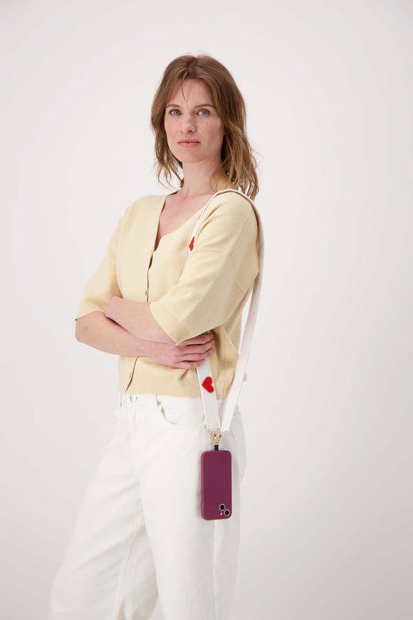 Zusss Telefoonkoord Van Kraaldessin Hart Multicolor