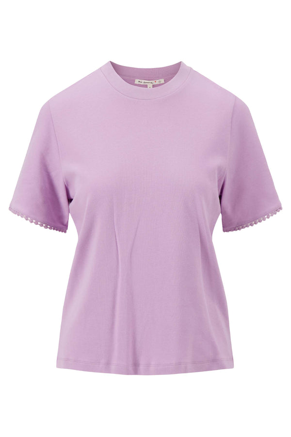 zusss tshirt met haak detail op mouwen lavenderblauw