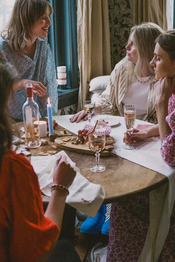 Zusss 4 Rustieke Kaarsen 20cm Lichtblauw