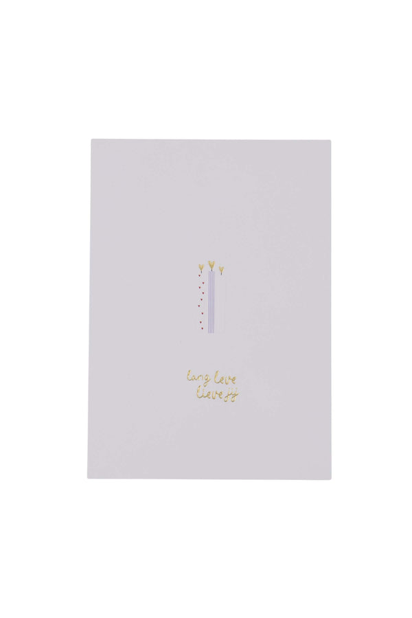 zusss ansichtkaart lang leve lieve jij wit / goud