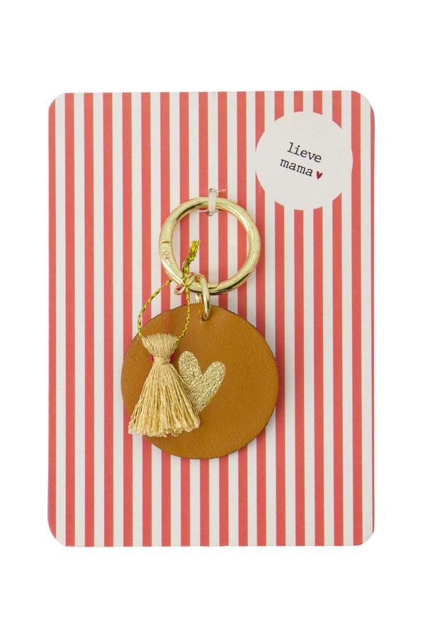 Zusss Ansichtkaart Sleutelhanger Lieve Mama Rood